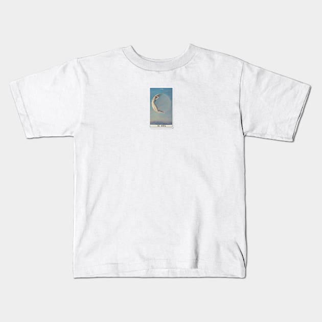 the moon tarot card Kids T-Shirt by pripple